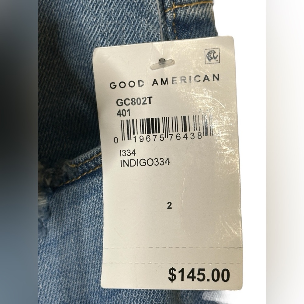 NWT Good American Good Classic Distressed Denim Jeans - Picture 11 of 11